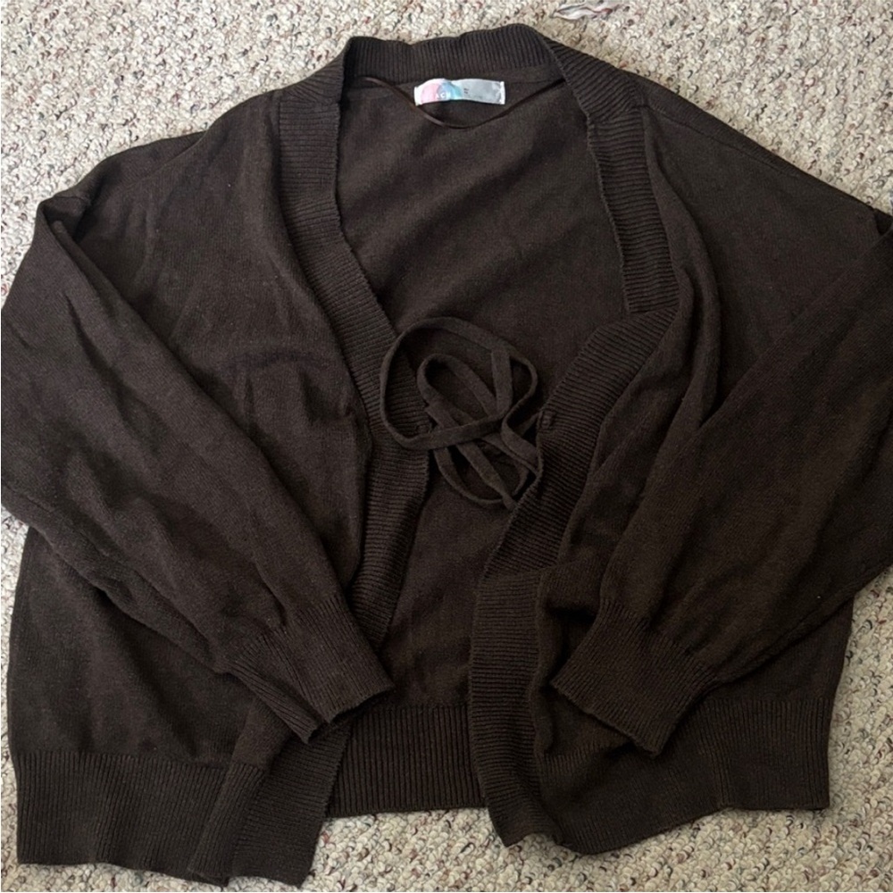 Free People beach Brown Cardigan Set XL - Picture 3 of 9